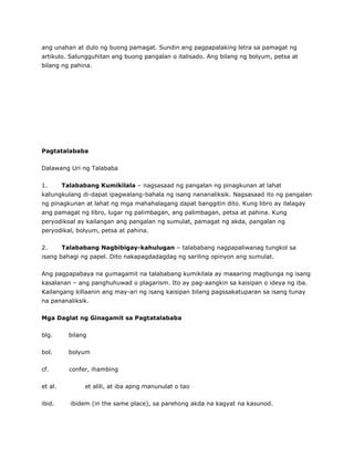 PANGHUHUWAD: Tagalog.